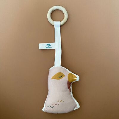 Pink bird teether