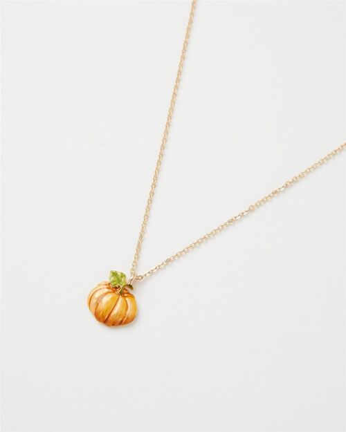 Fable Enamel Pumpkin Short Necklace - Matchbox