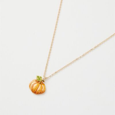 FABLE Enamel Pumpkin Short Necklace