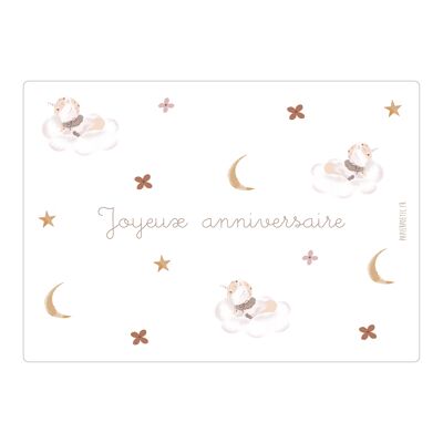 Carte anniversaire "Licorne"