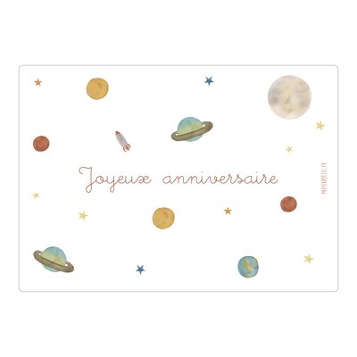 Carte anniversaire "astres"