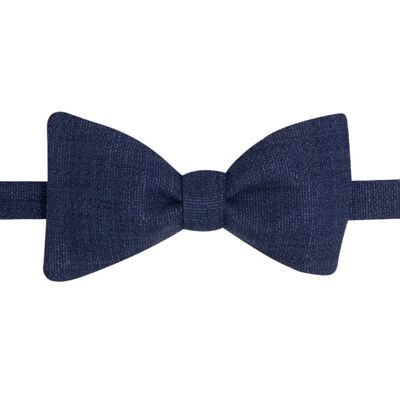 Dark blue dormeuil bow tie