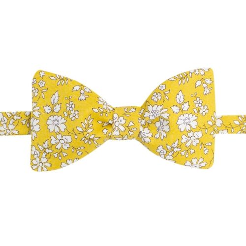 Noeud papillon liberty capel jaune safran