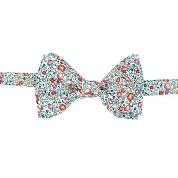 Noeud papillon liberty eloïse turquoise 1