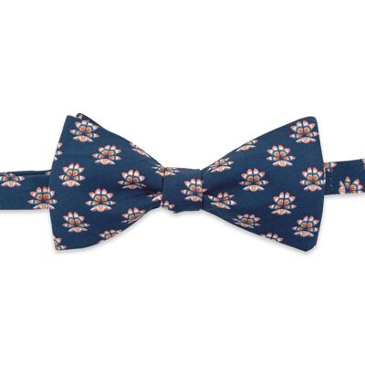 Liberty lotus navy bow tie