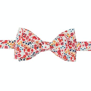 Noeud papillon liberty phoebe rouge / bleu 1