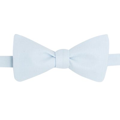 Plain sky blue bow tie