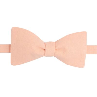 Plain peach bow tie