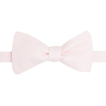 Noeud papillon uni rose 1