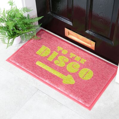 To The Disco Sign Doormat (70 x 40cm)