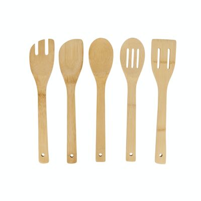 Natural Elements Eco-Friendly 5-Piece Bamboo Kitchen Utensil Set