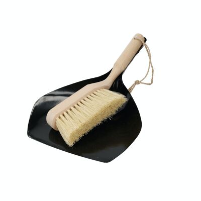 Natural Elements Eco-Friendly Dustpan and Brush, Robust Beechwood and 100% Recycled Plastic