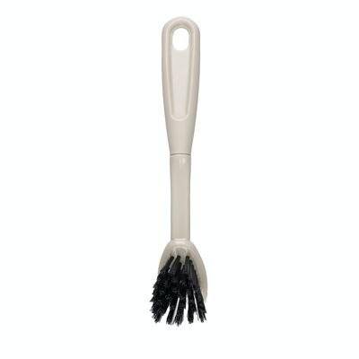 Natural Elements Eco-Friendly Triangular Pot Brush, Recycled Plastic with Straw Bristles - Grey