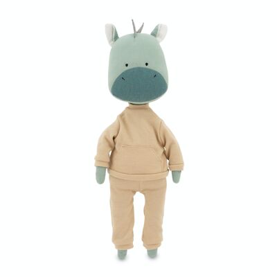 Peluche Andy le Dragon : Survêtement Beige + Conte de Sirène bonus