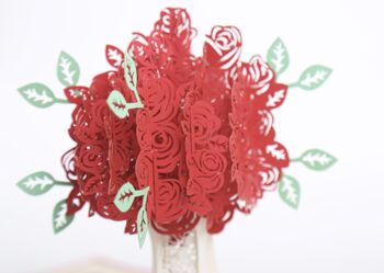 Carte Saint Valentin 3D - Rose Rouge 4