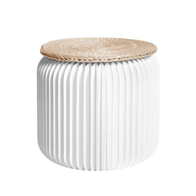 Tabouret pliable 28 cm blanc