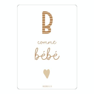 Carte "B comme bébé"