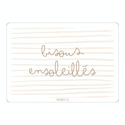 Carte "bisous ensoleillés"