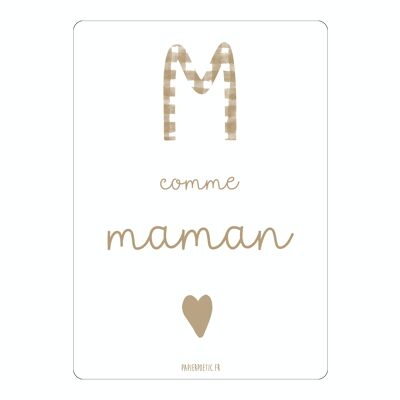 Carte "M comme maman"