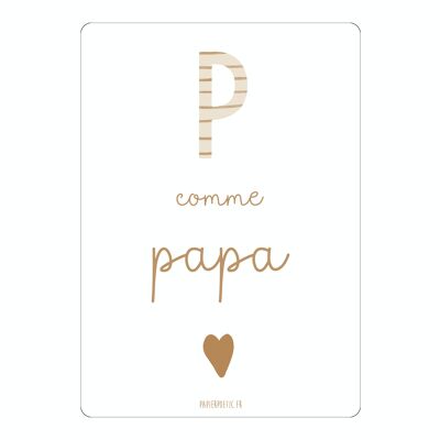 Carte "P comme Papa"