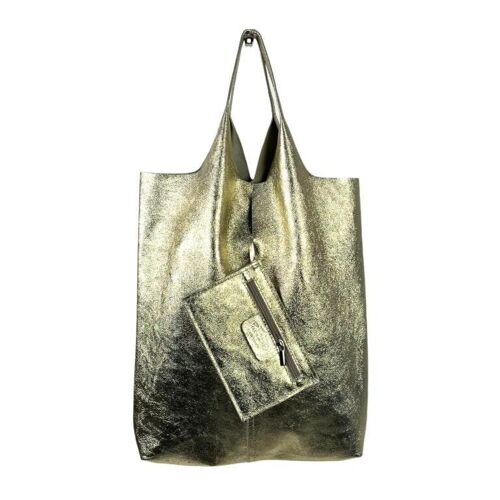 Bolso Shopper de Piel Mujer con Efecto Brillante Promo Enero