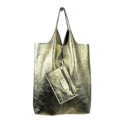 Women's Leather Shopper Bag with Shiny Effect January Promo