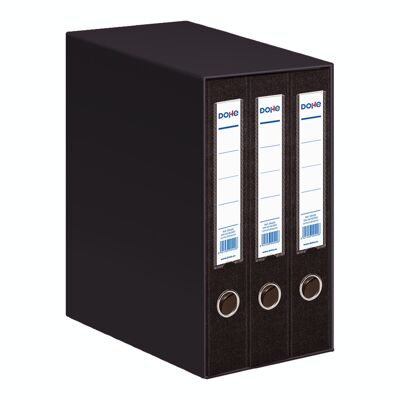 Archicolor module with 3 black A4 file cabinets