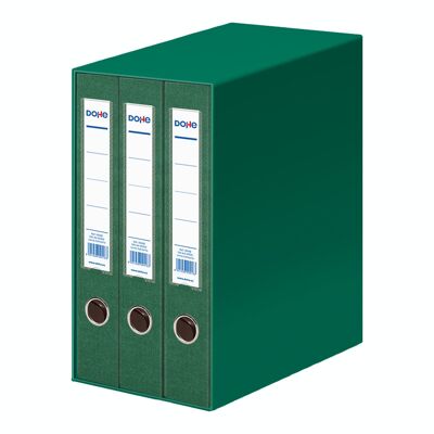 Archicolor module with 3 green A4 file cabinets