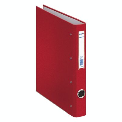 Oficolor folder with 4 rings of 25 mm A4 size red