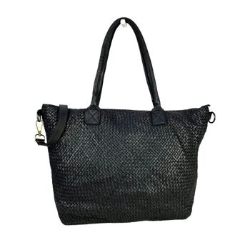 Sac Shopper en Cuir Lavé Style Vintage pour Femme. Mode 1