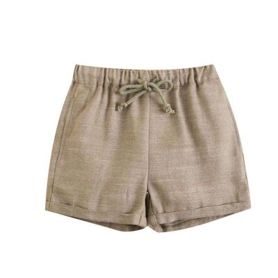 Girl's shorts with elastic waist and drawstring