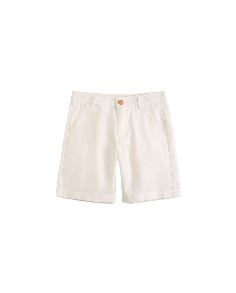Bermuda da bambino in cotone 100% tinta unita