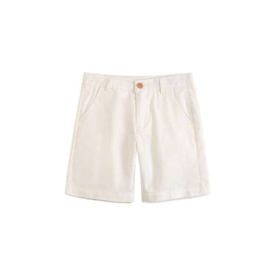 Einfarbige Jungen-Bermudashorts aus 100 % Baumwolle