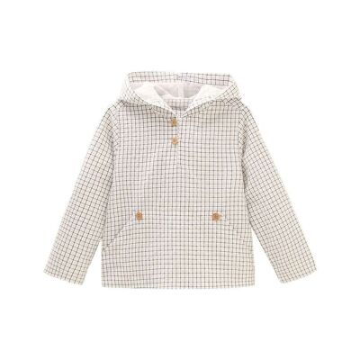 Boy's hoodie with check print