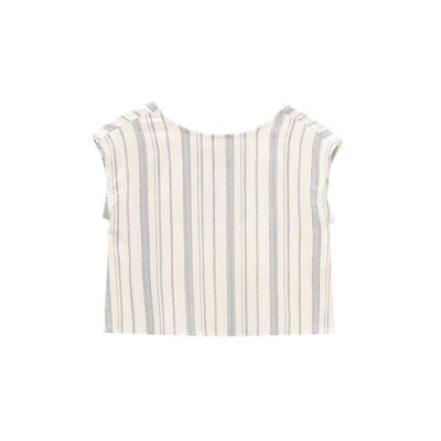 Striped sleeveless girl's blouse