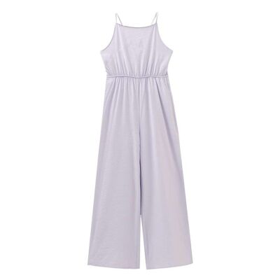 Long jumpsuit for girl with crossed straps on the back