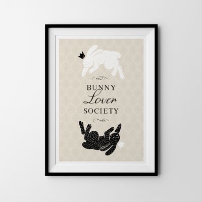 Art Print "Bunny Lover Society"