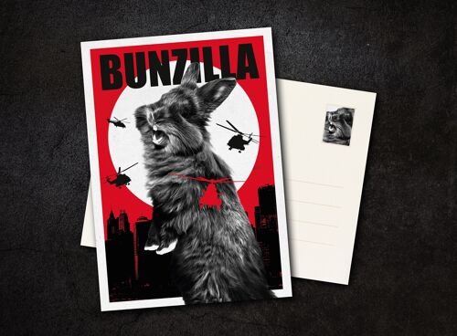 Postkarte "Bunzilla"
