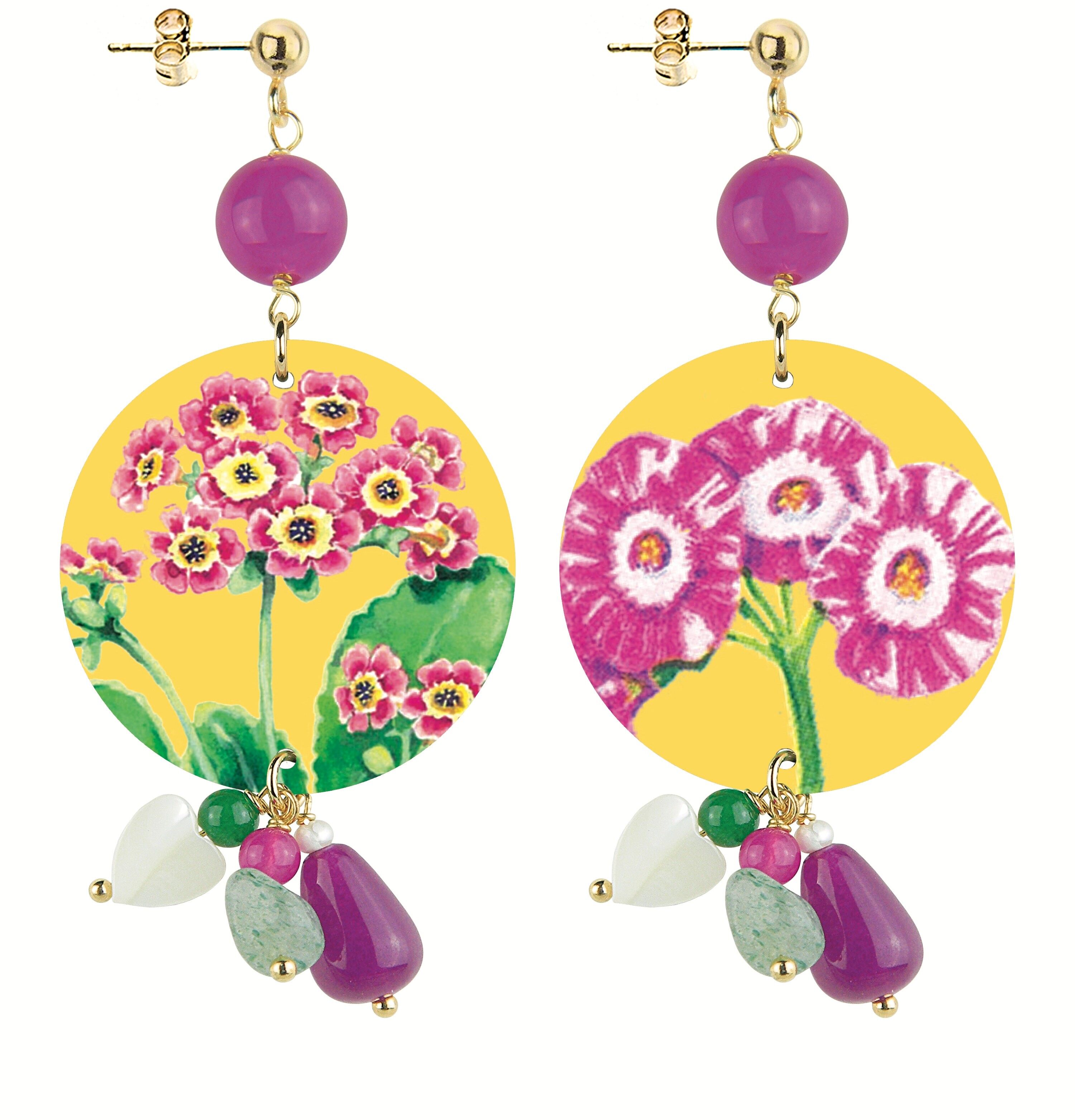 Celebra la primavera con gioielli ispirati ai fiori. Orecchini Donna The Circle Special Piccoli Fiori Rosa. Made in Italy