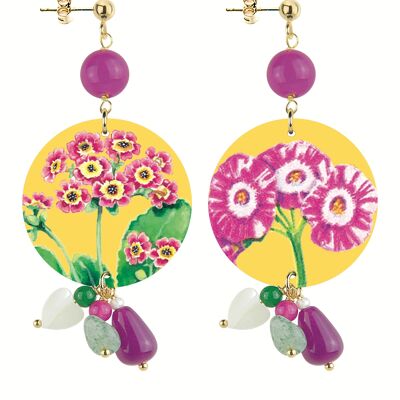 Celebrate spring with flower-inspired jewelry. The Circle Special Small Pink Flowers Women's Earrings. Made in Italy