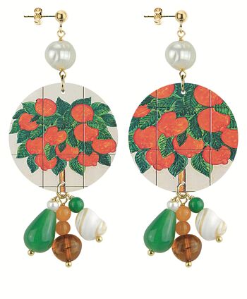 Célébrez le printemps avec des bijoux inspirés de la nature. Boucles d'oreilles pour femmes The Circle Special Classic Orange. Fabriqué en Italie