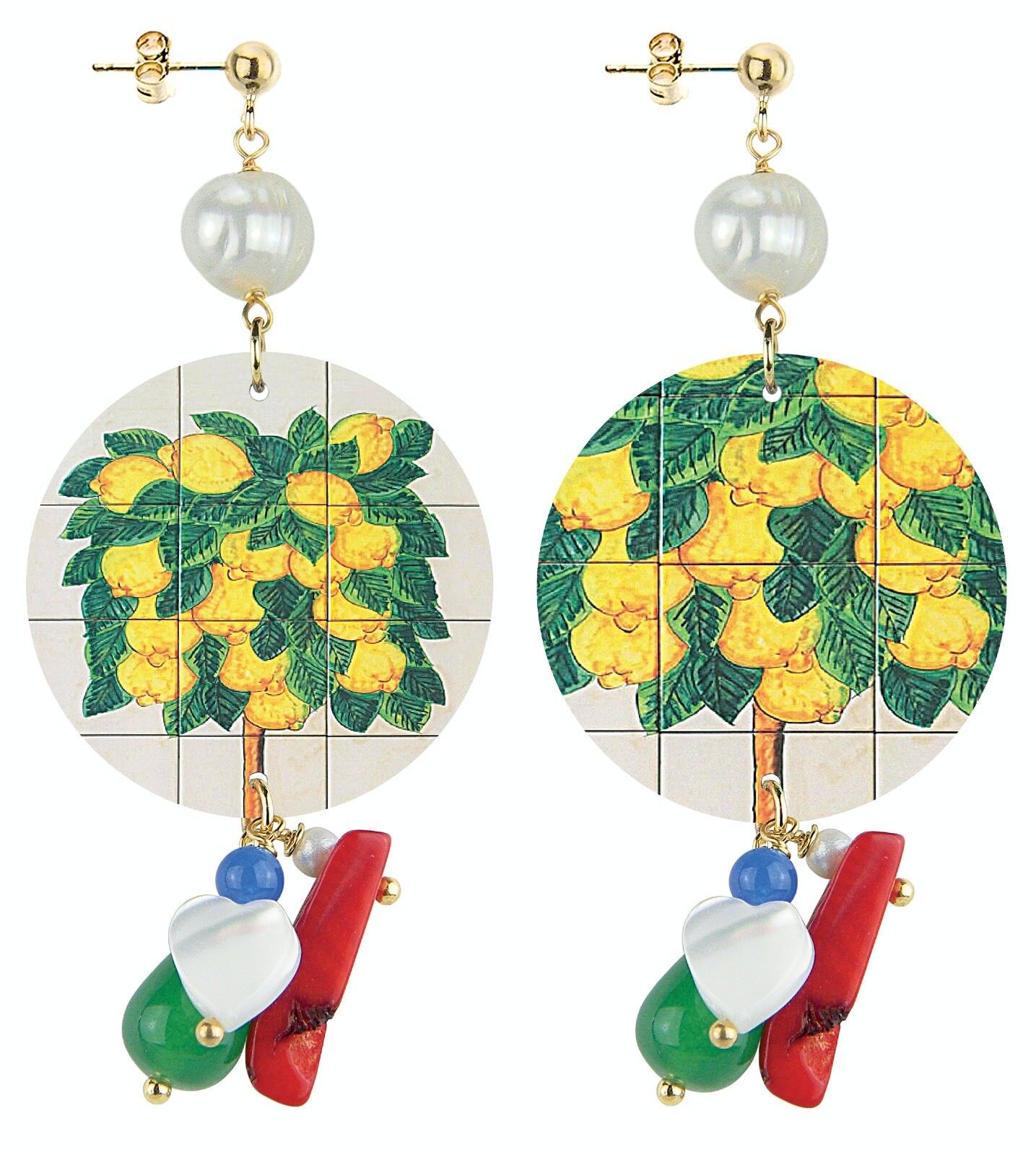 Feiern Sie den Frühling mit von der Natur inspiriertem Schmuck. The Circle Special Classic Lemons Damenohrringe. Hergestellt in Italien