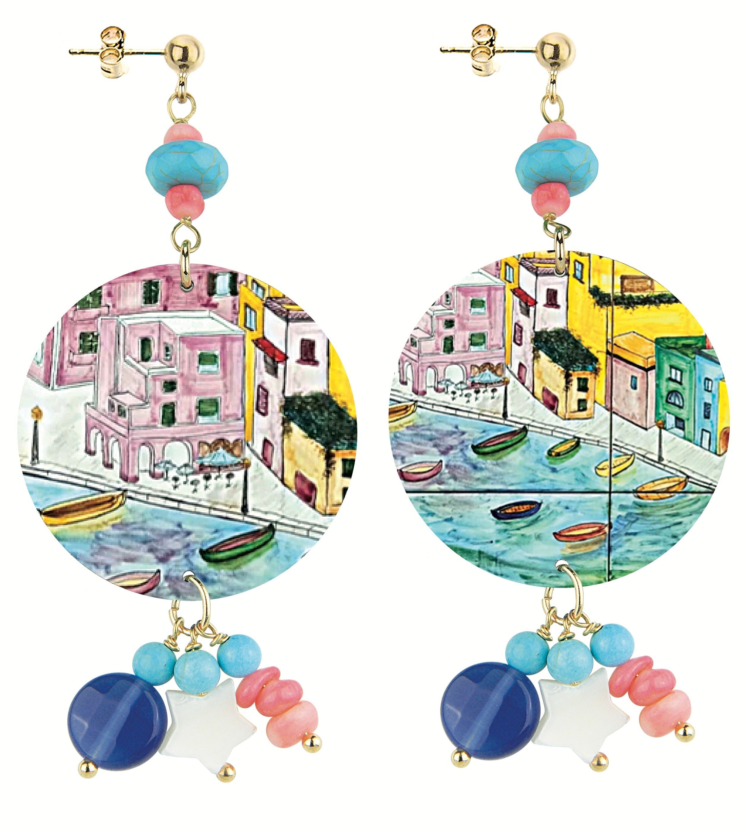 Orecchini Donna The Circle Special Classico Procida Paesaggio. Made in Italy