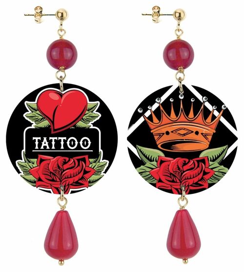 Orecchini Donna The Circle Classico Tattoo. Made in Italy