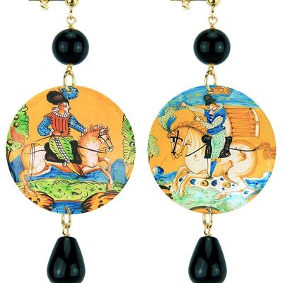 The Classic Knights Women's Earrings. Made in Italy