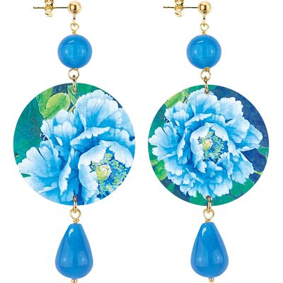 Celebrate spring with flower-inspired jewelry. The Circle Classic Gradient Flower Women's Earrings. Made in Italy