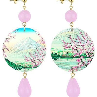 Celebrate spring with flower-inspired jewelry. The Circle Classic Cherry Blossom Women's Earrings. Made in Italy