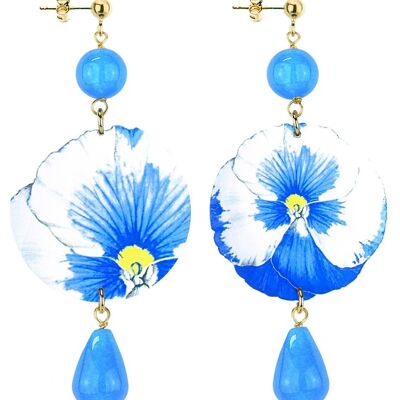 Celebrate spring with flower-inspired jewelry. The Classic White Pansy Women's Earrings. Made in Italy