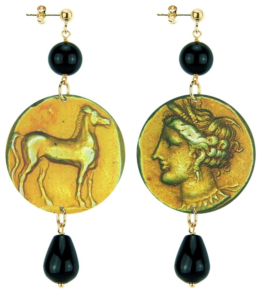 Orecchini Donna The Circle Classico Cavallo e Testa. Made in Italy