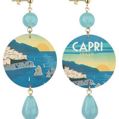 Boucles d'oreilles pour femme The Circle Classic Capri fabriquées en Italie